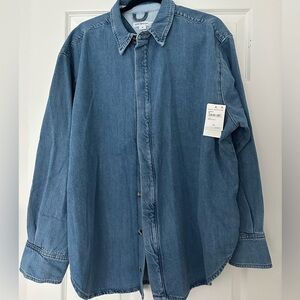 Good American oversized denim shirt NWT